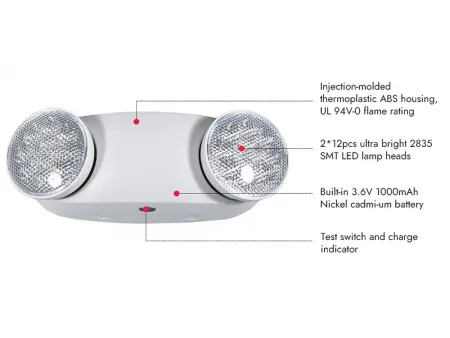 JLEU5 UL Approved Twin Head LED Emergency Light