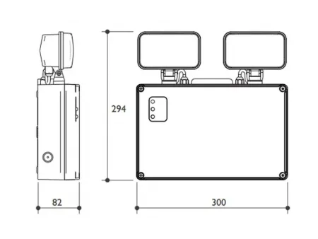 LE2921 IP65 Waterproof LED Twin Spot Emergency Light