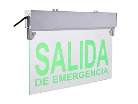 LE297 Edge-Lit LED Exit Sign with ABS/Acrylic Panel (5 Green LEDs)