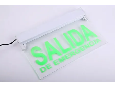 LE297 Edge-Lit LED Exit Sign with ABS/Acrylic Panel (5 Green LEDs)