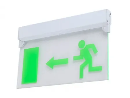 LE297 Edge-Lit LED Exit Sign with ABS/Acrylic Panel (5 Green LEDs)