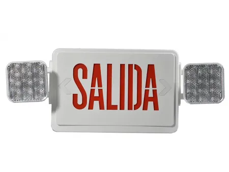 JLEC2GW-SA/JLEC2RW-SA Combo SALIDA Emergency Exit Sign with LED Heads