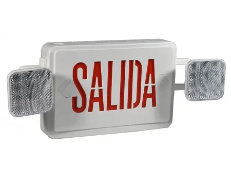 JLEC2GW-SA/JLEC2RW-SA Combo SALIDA Emergency Exit Sign with LED Heads