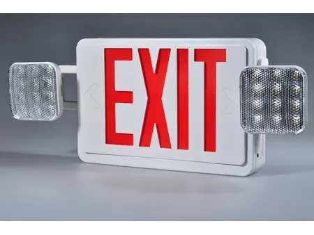 JLEC2BCW Bi-Color Emergency Exit Sign Combo with LED Heads
