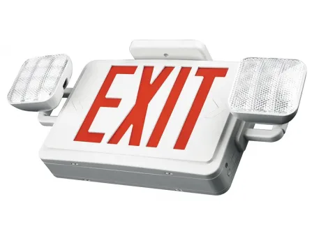 JLEC2GW/JLEC2RW LED Exit Sign/Emergency Light Combo (Green/Red Letters)