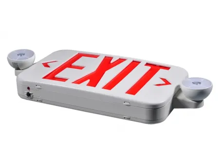 JLECE2GW/JLECE2RW Compact LED Exit Sign/Emergency Light Combo (Green/Red Letters)