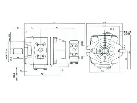 HL Series  Internal Gear Pumps   (Double Pump/Tandem Pump)