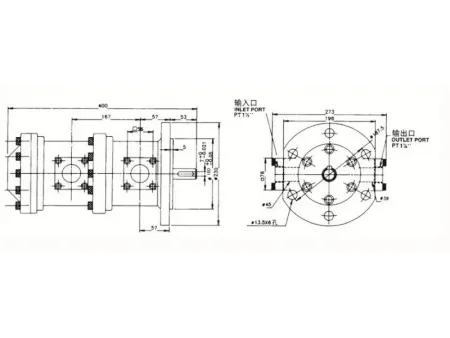 Double Fixed Displacement Vane Pump