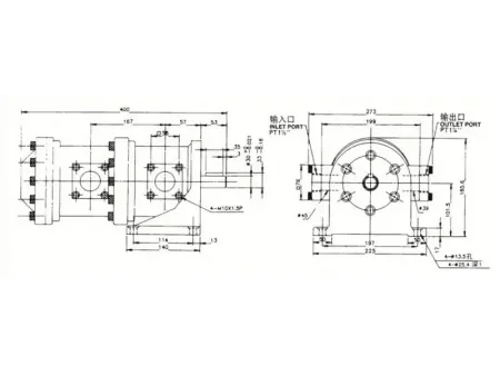 Double Fixed Displacement Vane Pump