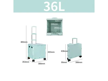4-Wheel Foldable Box Trolley