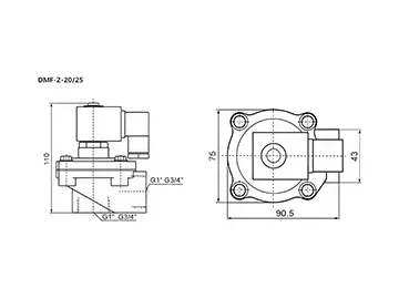 DMF-Z Series  Cast Aluminum 2/2-Way Solenoid Valve