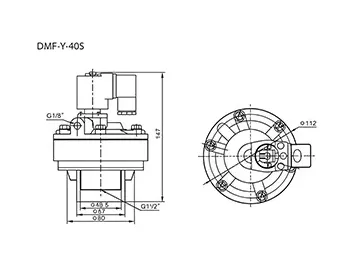 DMF-Y Series  Cast Aluminum Pulse Jet 2/2-Way Solenoid Valve
