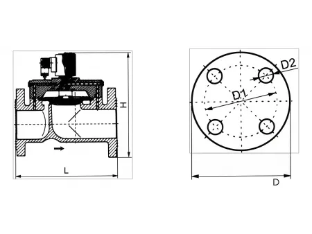DF Series  Cast Iron 2/2-Way Solenoid Valve