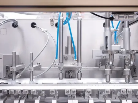 Premade Shaped Pouch Packaging Machine, 2-Nozzle Filling