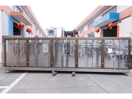 Servo Driven Rollstock Zipper Pouch Packaging Machine, 2-Nozzle Filling