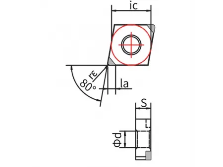 PCBN Tools (Tool Bits for Whirling), CNGA