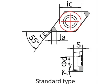 PCBN Tools (Tool Bits for Whirling), DCGW