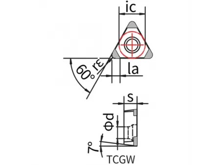 PCBN Tools (Tool Bits for Whirling), TCGW