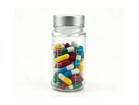 Glass Supplement Bottles