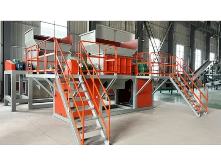 Dual Shaft Bag Breaker, Waste Bag Opener