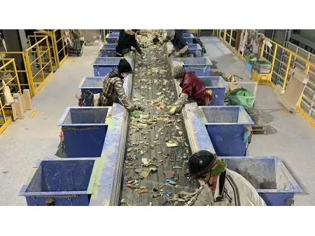 Manual Sorting Conveyor, Waste Sorting System