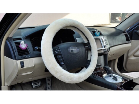 Faux Wool Steering Wheel Cover
