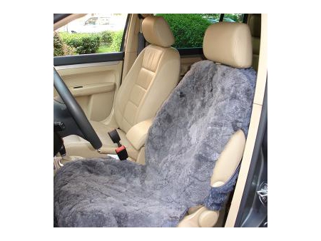 Patchwork Sheepskin Car Seat Cover, Side Open