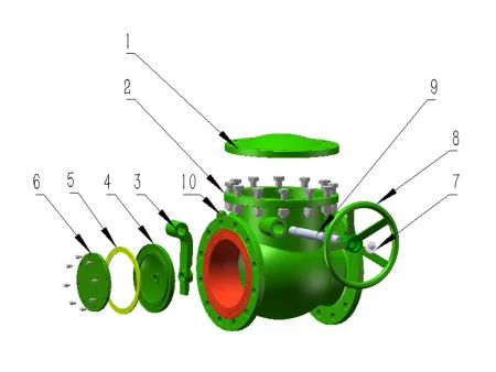 Cast Basalt Wear-Resisting Check Valve   (Non-Return Fused Cast Basalt Lined Valve)