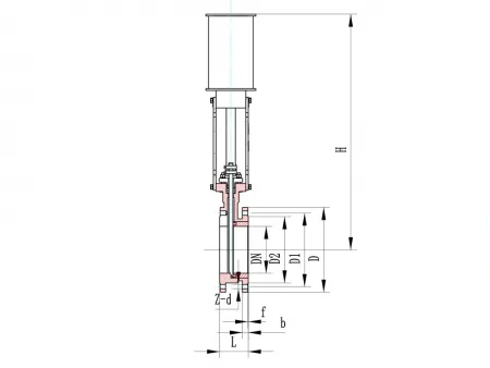 Cast Basalt Wear-Resisting Knife Gate Valve  (Thin Slurry Valve, L 80-170mm)