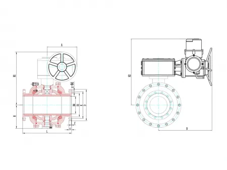 Large-Bore 2-Way Ball Valve  (80-800mm Stainless Steel Valve)