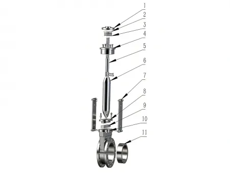 Large-Bore Stainless Steel Thin Gate Valve  (Short Face-to-Face Dimension, L=80mm)