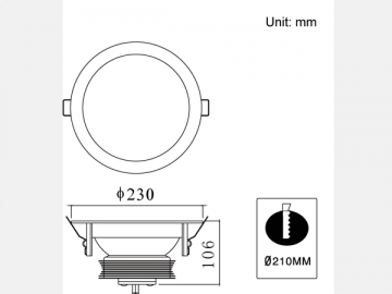 20W LED Down Light