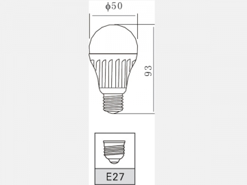 Aluminum 5W LED Light Bulb