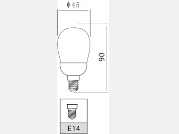 Plastic 1.5W LED Bulb Light