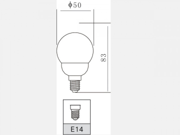 Plastic 1.5W LED Bulb Light