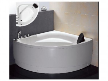 Curved Whirlpool Bathtub