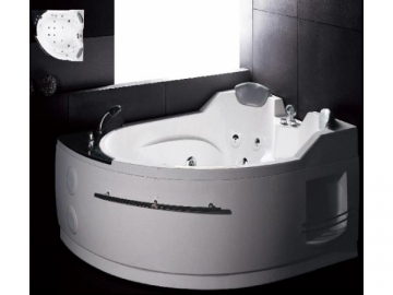 Curved Whirlpool Bathtub