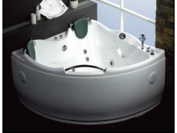 Curved Whirlpool Bathtub