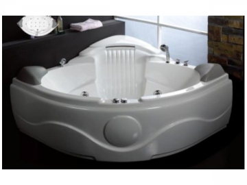 Curved Whirlpool Bathtub