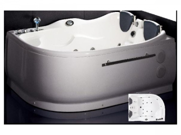 Curved Whirlpool Bathtub