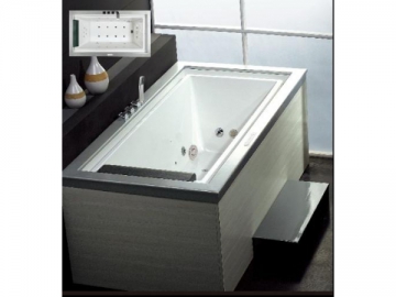 Rectangular Whirlpool Bathtub