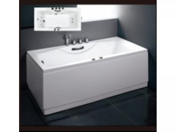 Rectangular Whirlpool Bathtub