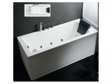 Rectangular Whirlpool Bathtub