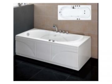 Rectangular Whirlpool Bathtub