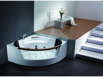 Curved Whirlpool Bathtub