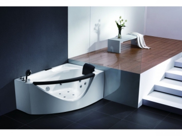 Curved Whirlpool Bathtub