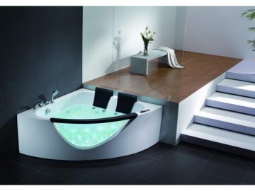 Curved Whirlpool Bathtub