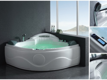 Curved Whirlpool Bathtub