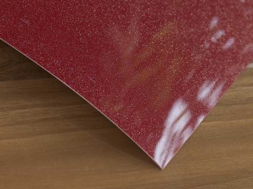 Red High Gloss Metallic PVC Film