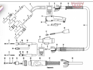 NT2B Welding Gun with Adjustable Nozzle